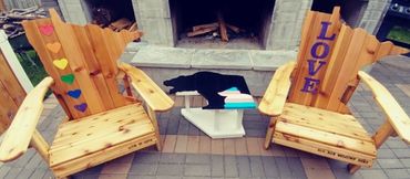 $500 - MN Rainbow Hearts Chairs (inlay)
$300 - Momma Bear protecting transgender cub table (inlay)