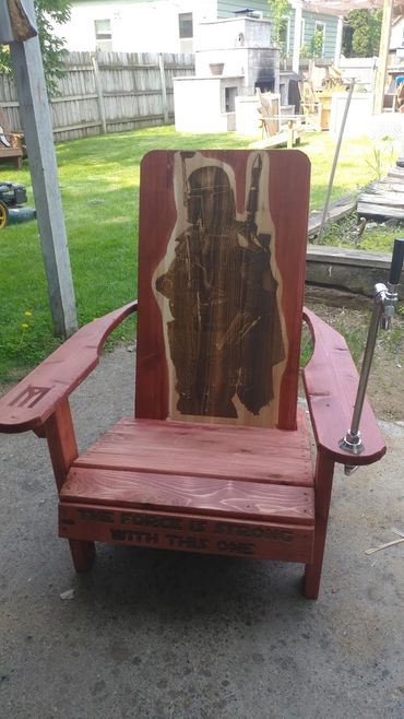 $850 - Boba Fett Beer Chair 
Kit Includes:
2.5 Gal. Keg
Beer Tap
CO2
Regulator 
20"x12" ice cubby