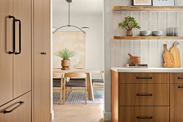 kitchen, warm wood, sleek, modern, classy, interior, los angeles, design, skill