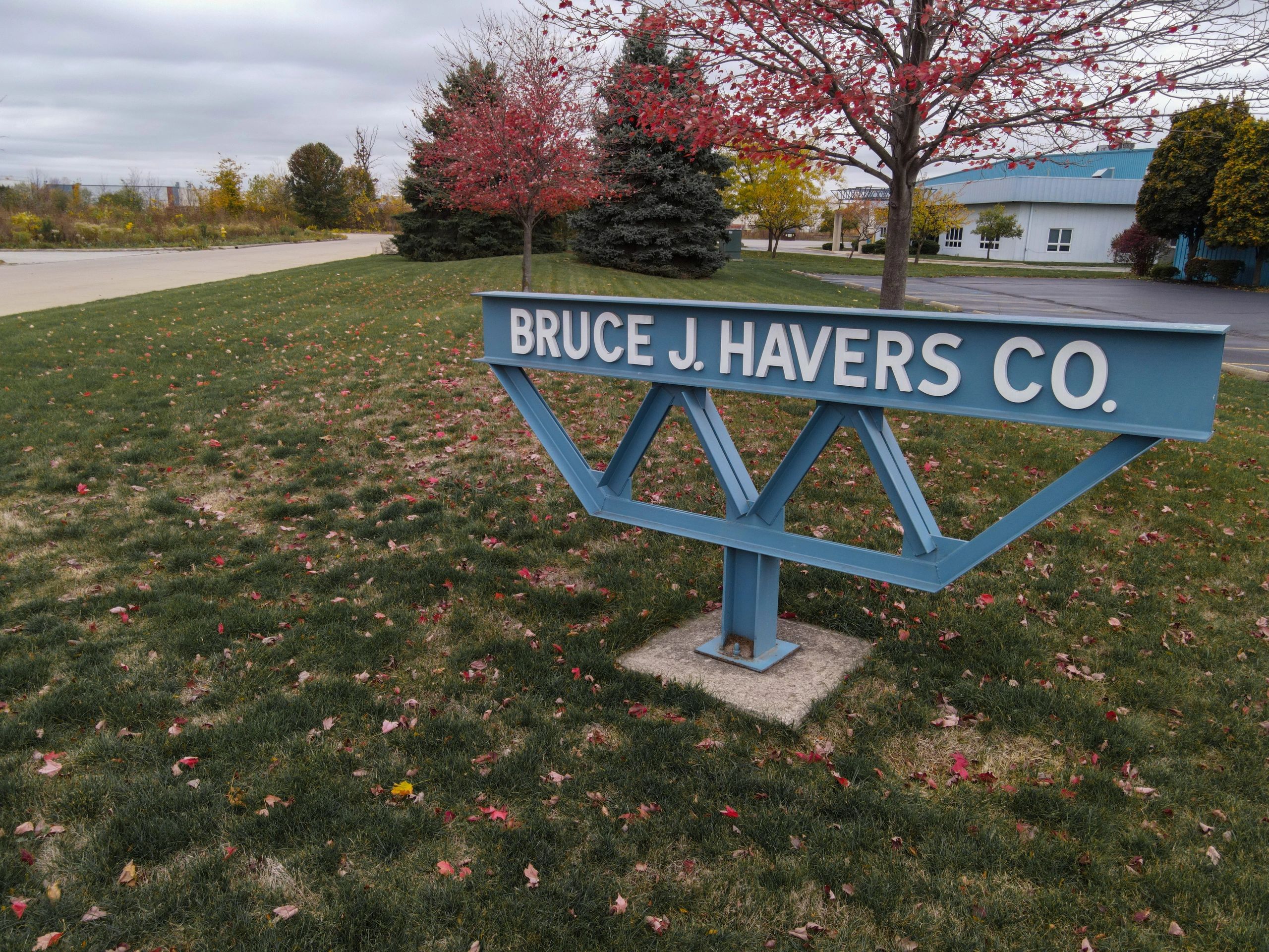Bruce Havers sign in spring.