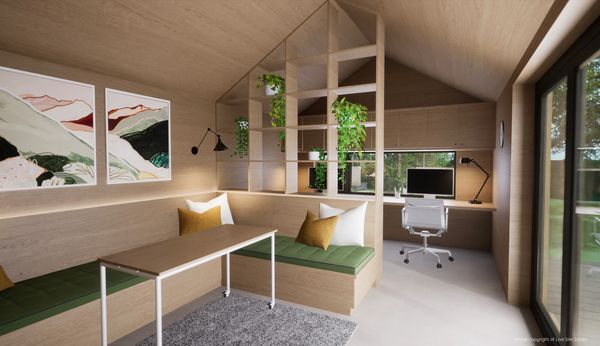 Live SIte Studio visual of outbuilding interior