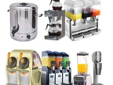 Various commercial beverage dispensers and machines.
