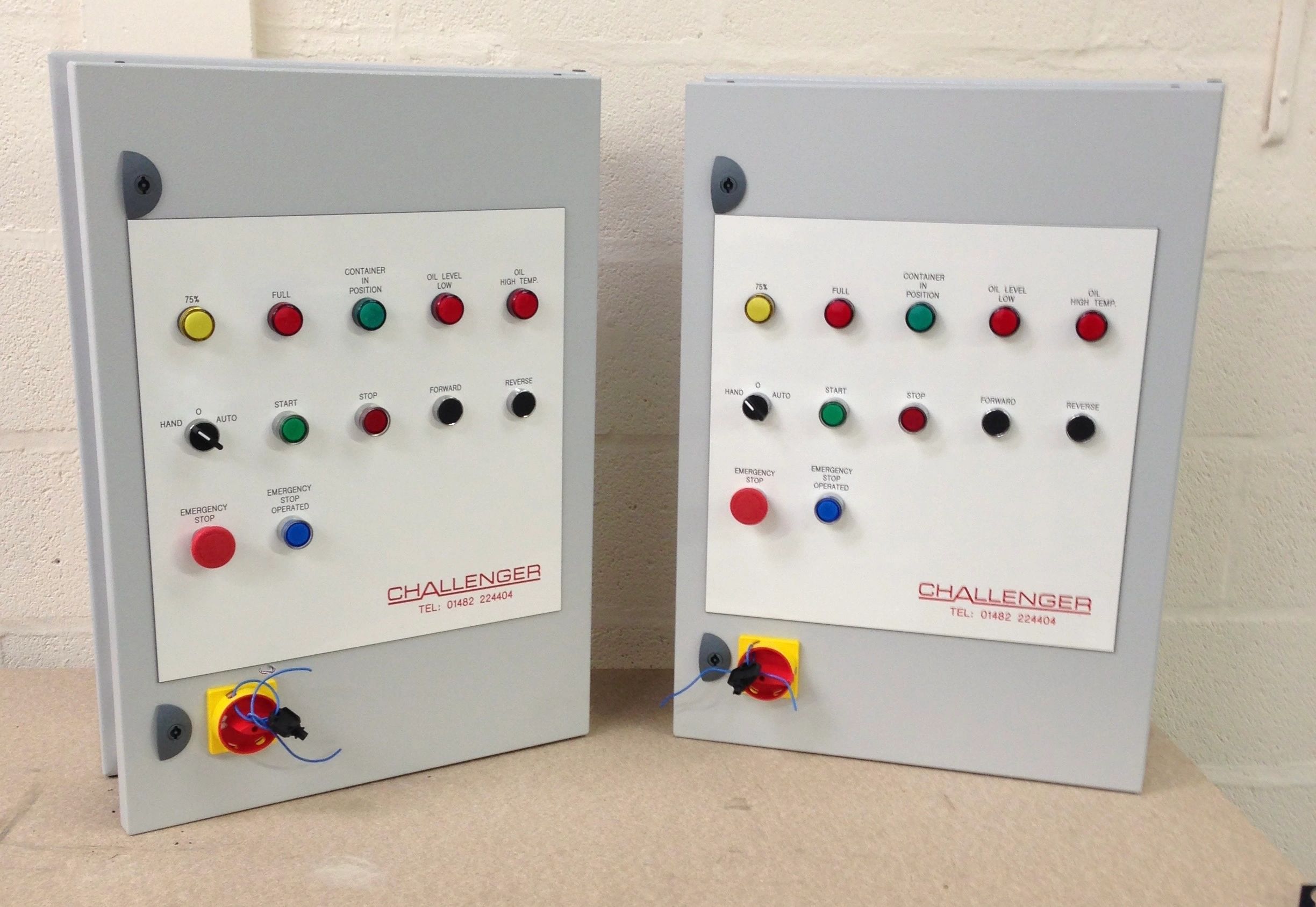 Grp bespoke control panels for challenger - universal solutions hull ltd