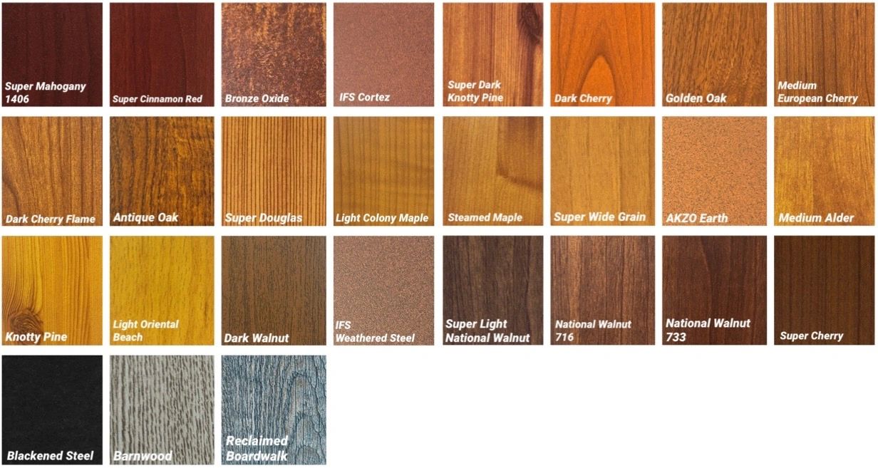Powder Coated Wood Grain Finishes