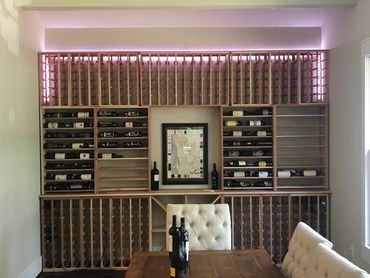 Simple but Elegant Wine Wall off of Dinning room