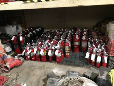 All fire extinguishers recharged for a customer 1-12-2021