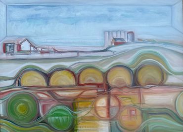 Hay Bales & Crop Circles, 2023
Oil on Canvas
16" x 20"
Sold