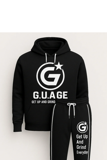 Black and white full set Hoodie and Track Pants