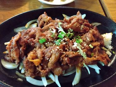 Sura Korean Restaurant Bulgogi dish in Lawton, OK