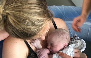 My husband finally gets to fill up the tub. This is his moment. Ha ha. I pace up and down my tiny h