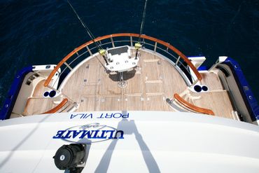 Tahiti sport fishing charter boat cockpit