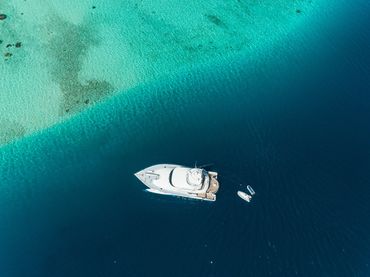 Tahiti sport fishing charter boat ultimate lady at anchor