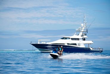 Tahiti sport fishing charter boat ultimate lady jet ski activity