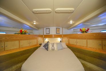 Tahiti sport fishing charter boat ultimate lady forward cabin