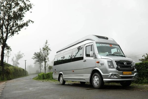 Tempo Traveller for rent in Kochi for group trips kerala taxi rental premium and luxury urbania