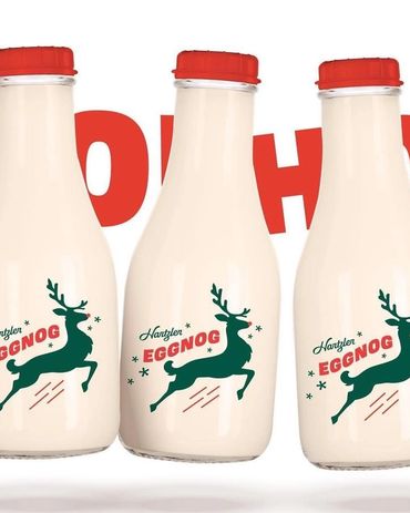 Hartzler eggnog is made with whole milk. This eggnog is a delicious treat for the holidays. Get yo