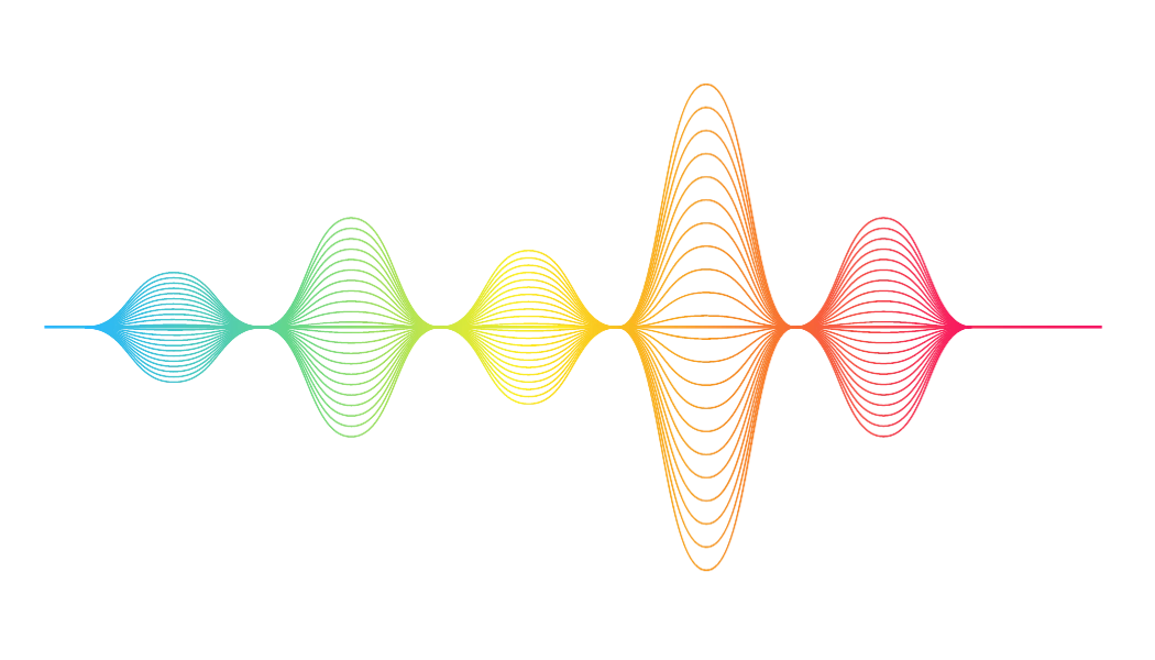 Color representation of sound waves