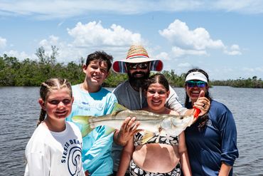 Snook fishing family