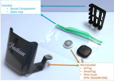 Secret Compartment for Indian Scout and Scout Sixty Motorcycles. Indian Scout Accessory.