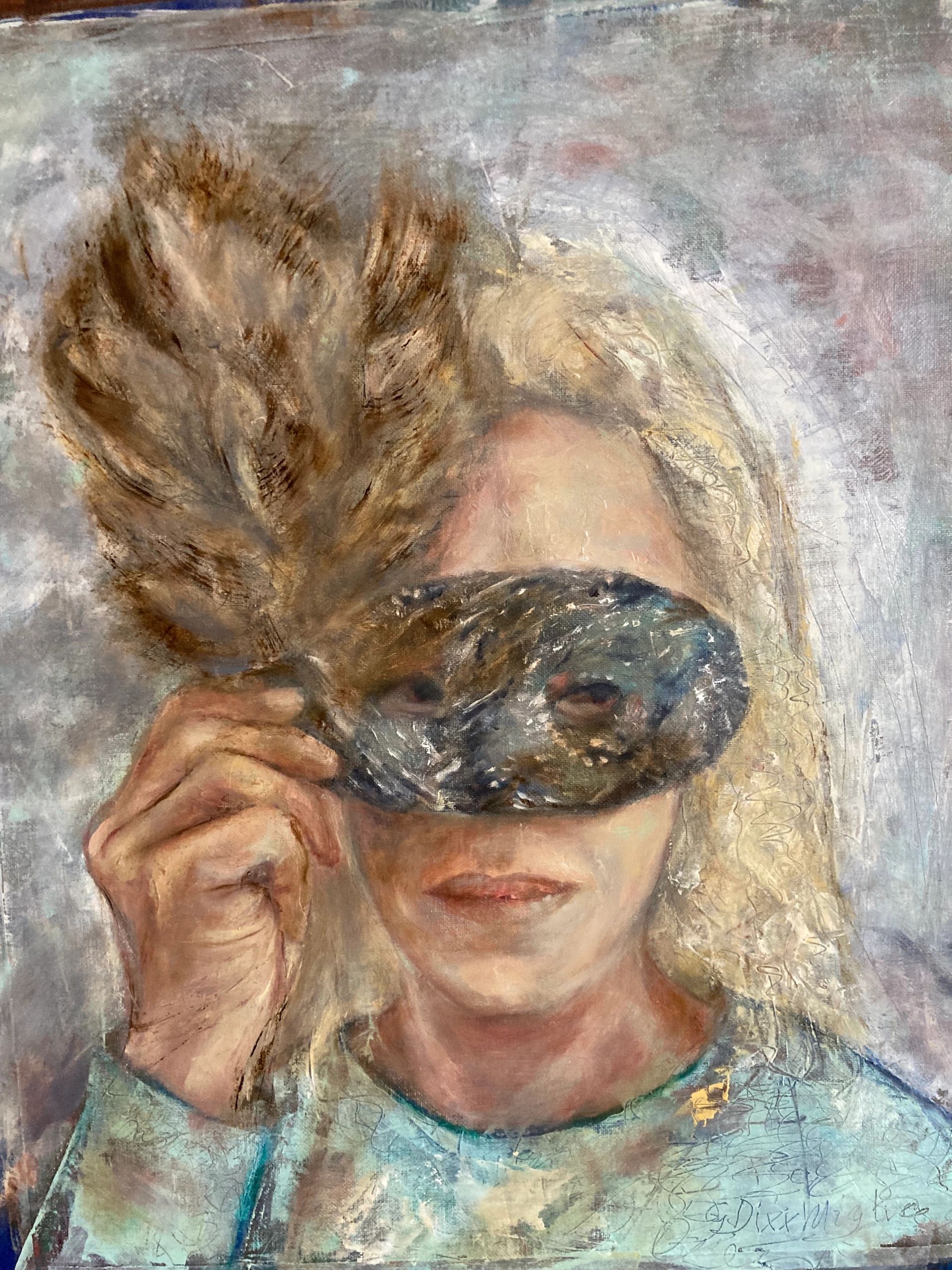 woman with mask