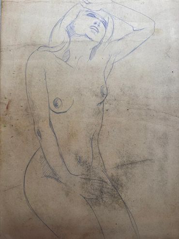 pen drawing of nude