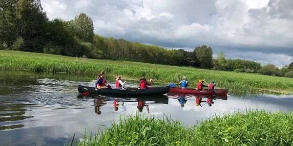 canoeing on the canal