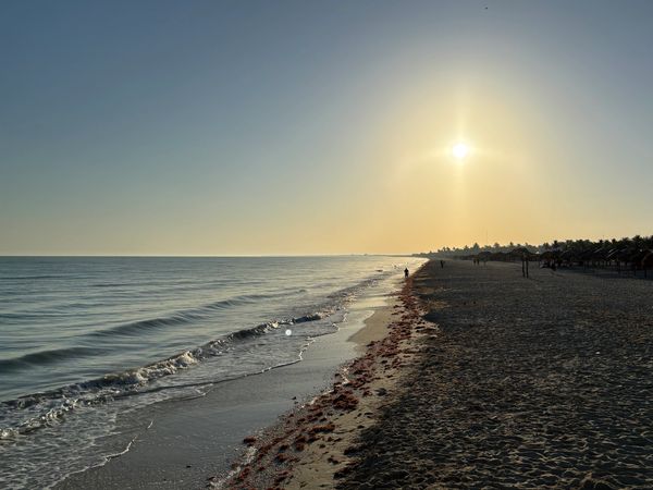 Yucatan beach at sunrise