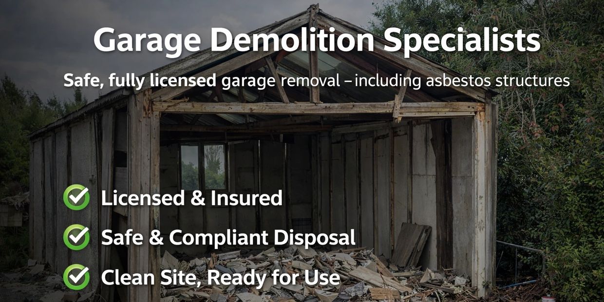 Garage Demolition Photo- DMG Waste - Dorset