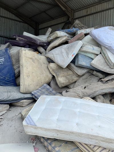Mattress tipped at recycling centre, Dorset