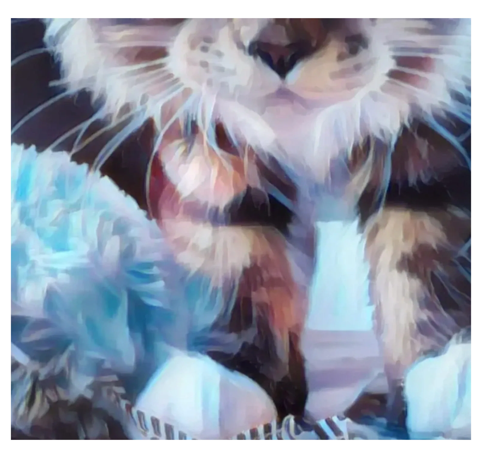 Maine Coon kitten playing with blue toy – Texas-sized gentle giant from Warrior Kattz Maine Coons