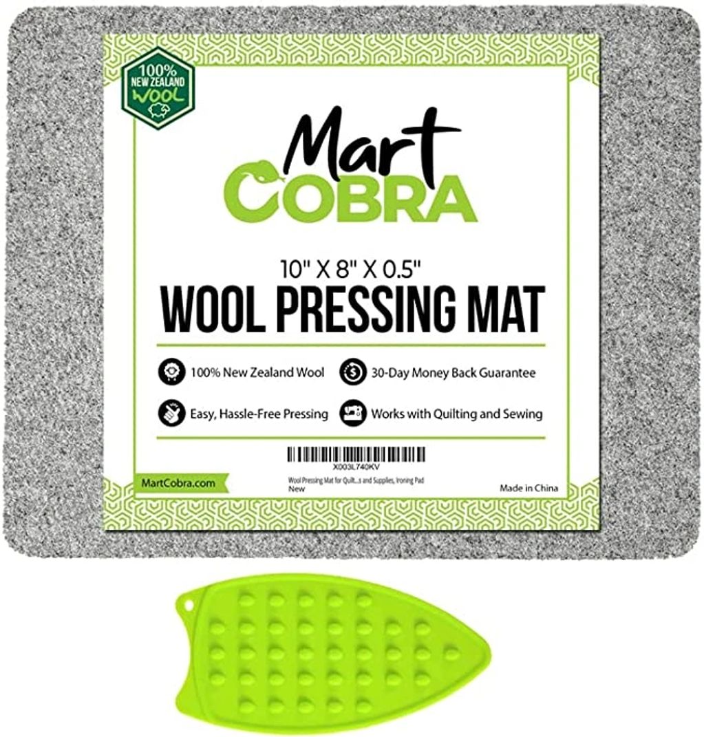 Wool Pressing Mat for Quilting, Wool Ironing Mat for Quilters, Iron Mat for Table Top Ironing Board 