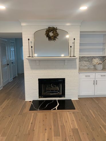 fireplace and butlers bar remodel