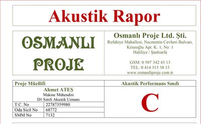 Akustik Rapor Örneği
Akustik Proje Örneği
İstanbul Akustik Rapor
İstanbul Akustik Proje
