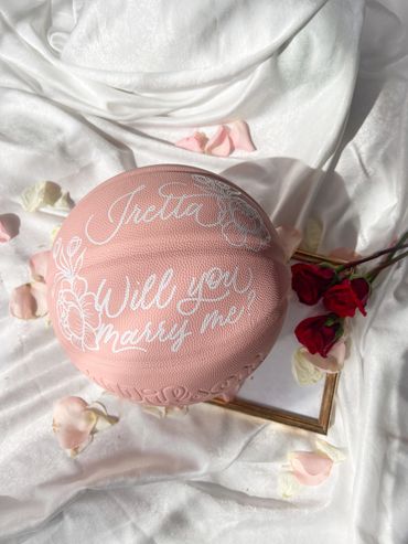 Calligraphy on Basketball for Proposal