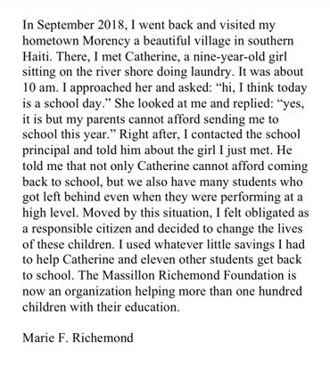 A heartfelt story about helping children in Haiti access education.