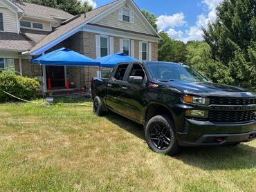 Working on a front brick steps