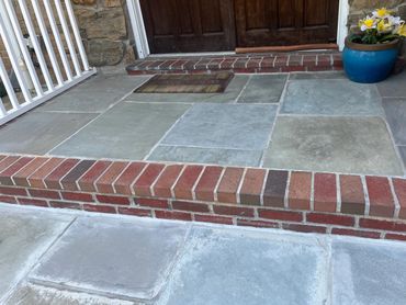 Refinish brick steps