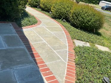Brick steps and walkway