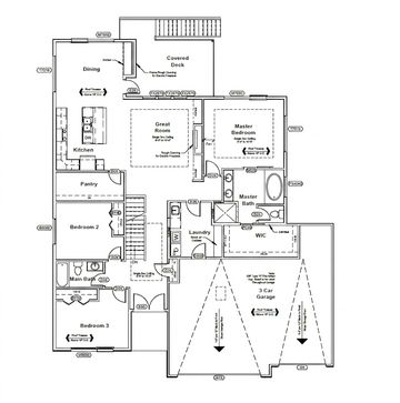 MinAko Homes custom Urbandale homes builder with modern finish of Azalea Home Design main level.