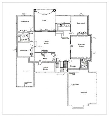 Basement Elevation for Belmont Home plan by Custom home builder MinAko Homes. Home Show Design. Iowa