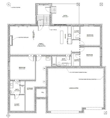 Basement Elevation from custom home builder MinAko Homes Aspen Home