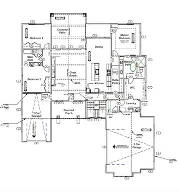 Belmont Homes Plan from MinAko Homes. Single level Custom Home. Home Show Home in Iowa.