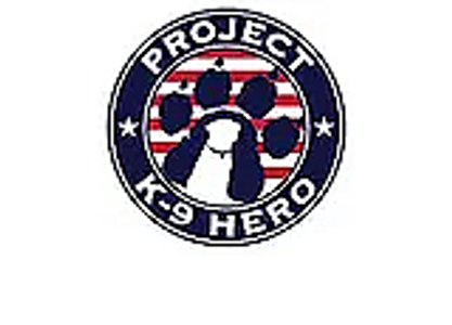 Logo of Project K-9 Hero featuring a dog and a handler.