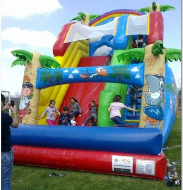 Şişme Oyun Alanları, Şişme Dev Tropikal Kaydırak Kiralama, Şişme Oyun Alanı Kiralama