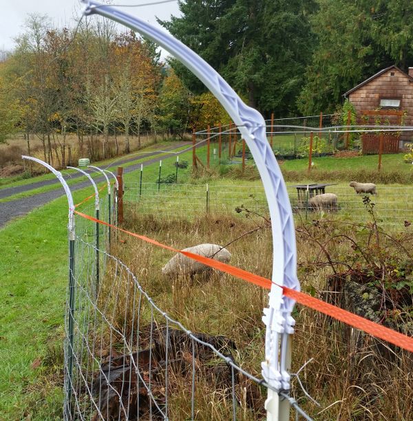 Hizap electric fence extenders protecting the sheep at Cedar Farm. Livestock protection!