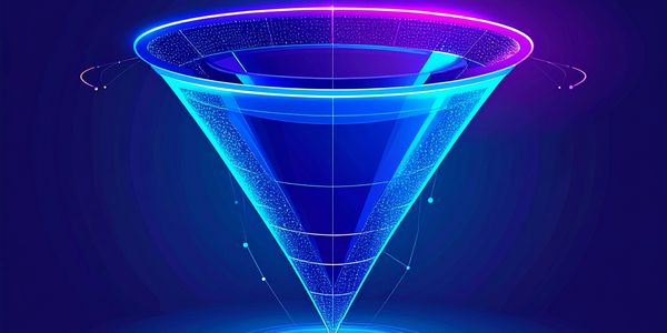 A violet-hued funnel with sleek, futuristic contours glows under ambient light, streamlined flow.