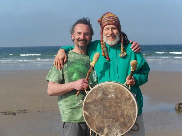 With Daniel Mapel, Founder of Wild Earth Animal Essences, Findhorn, 2014