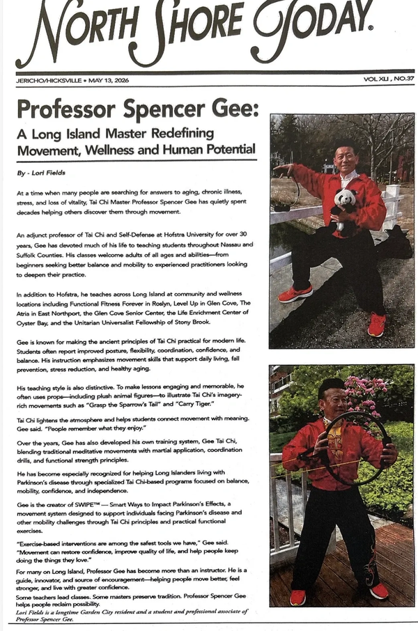 Professor Spencer Gee, a Tai Chi master, redefines movement and wellness on Long Island.