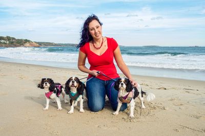 Pictures above are Kathy with Lola, Haley and AAron with Nove and Luna, Heather with Jack Norma and