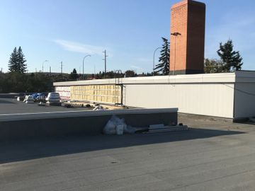 Commercial metal on Calgary roofing project